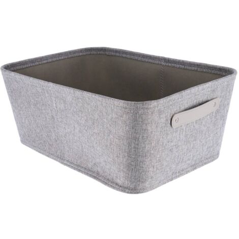 Ankleidekorb polyester + eva l32,5xp45xh18 cm - grau - Tendance