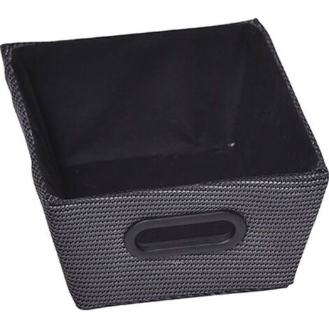Ankleidekorb polyester h10,5xl20,5xp26cm - schwarz - Tendance
