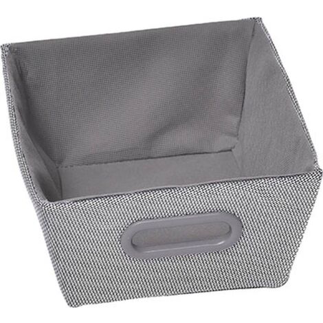 Ankleidekorb polyester h10,5xl20,5xp26cm - silber - Tendance