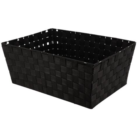 Ankleidekorb polyester h18xl32,5xp45cm - schwarz - Tendance
