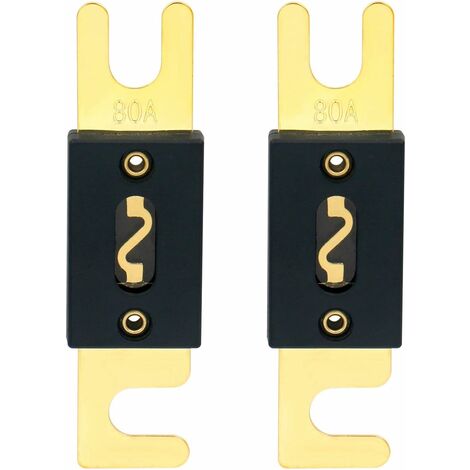 ANL Fuse 80A Système audio de voiture Or et noir Lot de 2