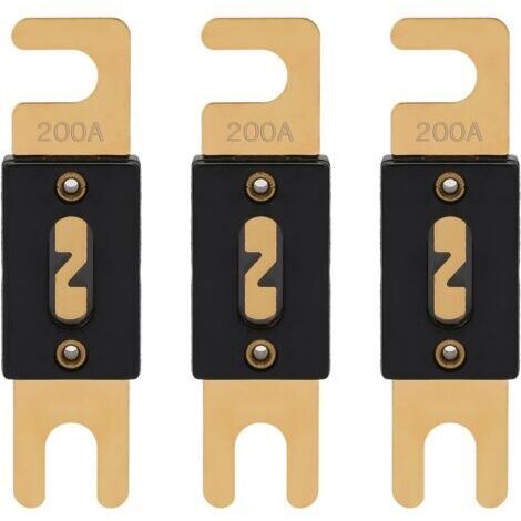 ANL Fusible 200A 32V Fusibles ANL-200A Voiture à Plats 200 Ampère 32VDC pour Auto Audio Protection (Lot de 3 Pièces)