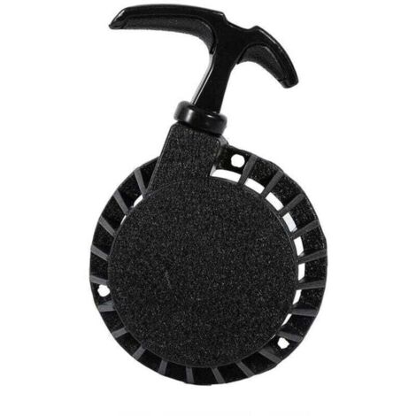 Anlasser für Pocketbikes, Mini-Seilzugstarter für Pocketquads aus Aluminiumlegierung, leichtgängiger Rückstoßstarter für 49-cm³-ATV-Mini-Pocket-Dirtbike-Quads (Schwarz)