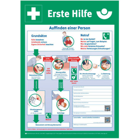 Anleitung zur Ersten Hilfe Auffinden einer Person, Typ: 02400