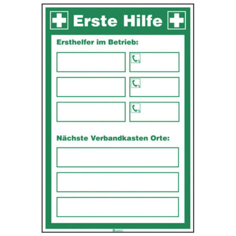 Anleitung zur Ersten Hilfe Ersthelfer, Typ: 02200