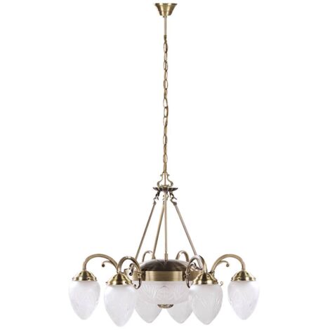 Annabella lampada a sospensione vetro bronzo metallo Ø70cm H: 60cm