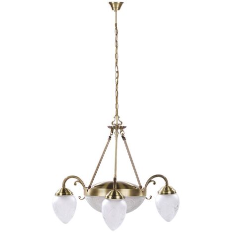 Annabella lampada a sospensione vetro bronzo metallo Ø70cm H: 60cm