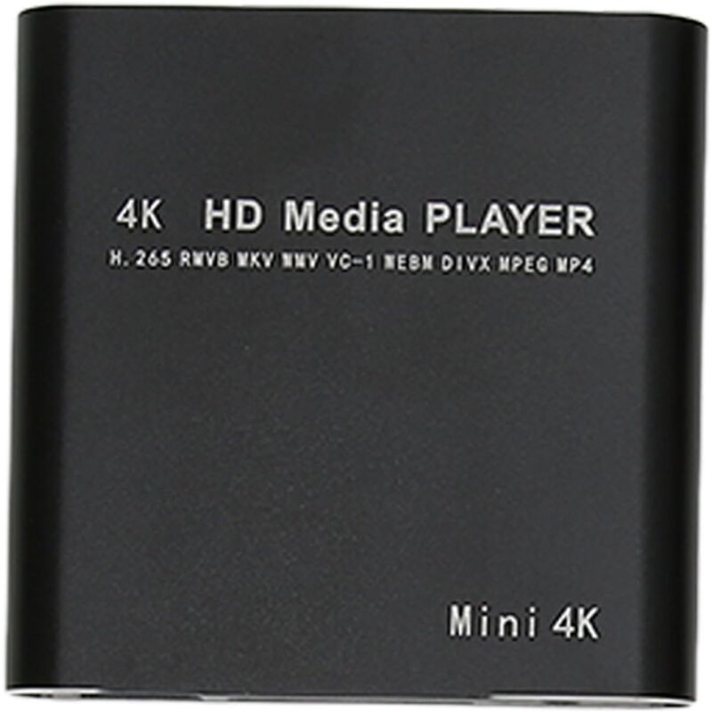 Annadue Lecteur Vidéo HD, Mini Lecteur Multimédia en Streaming 4K, Prend en Charge PPT, PDF, Stockage 4G Intégré, pour Cartes de Stockage USB AV
