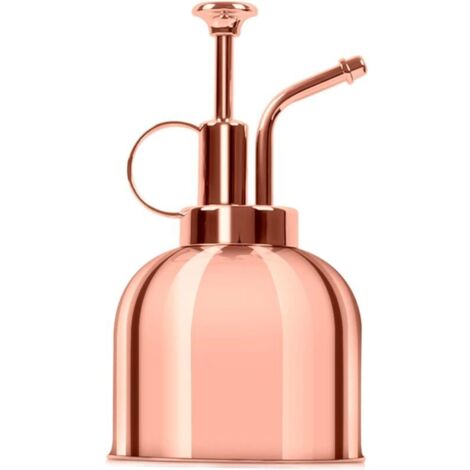 Annaffiatoio in metallo da 300 ml, annaffiatoio in ottone in stile vintage, annaffiatoio per piante da interno e da giardino (oro rosa)