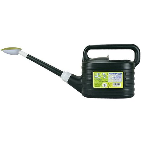 Annaffiatoio verde scuro in plastica Giapponese con rosa in metallo per piante e bonsai, 4 lt