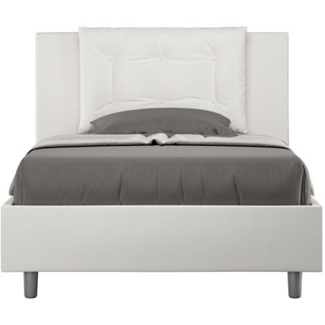 Annalisa P1 Französisch Queen-Size-Polsterbett 120x200  Farbe: Weiß - Version: Standardmodell
