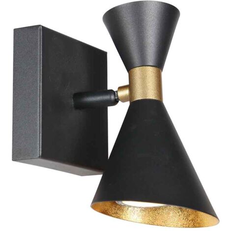 Anne Lighting - applique murale - Preto - noir - métal - Ø 9cm -