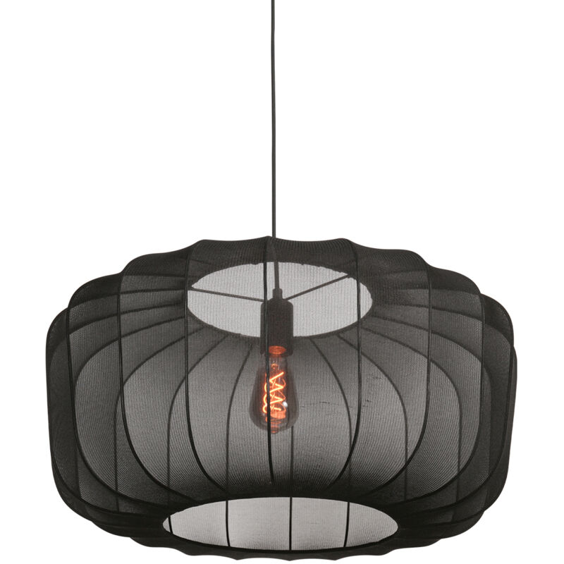 Hängeleuchte - Sable - Schwarz - Leinen Metall - - Anne Lighting