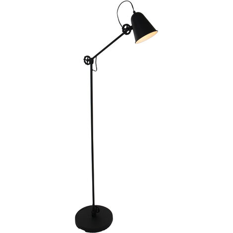 Anne Lighting - lampada da terra - Dolphin - nero - metallo - Ø