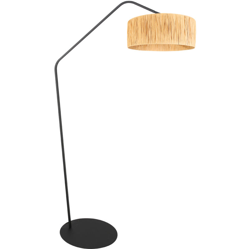 Anne Lighting - lampadaire - ZigZag - naturel noir - métal -