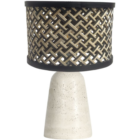 Anne Lighting - lámpara de mesa - Travino - crema natural - bambú