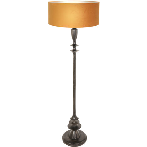 Anne Lighting - lámpara de pie - Bois - negro - madera velours