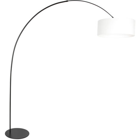 Anne Lighting - lámpara de pie - Curve - blanco negro - metal -