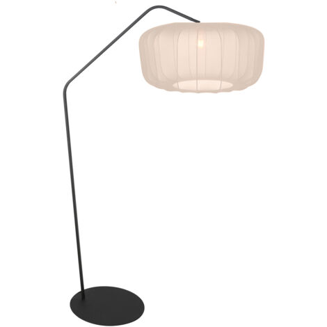 Anne Lighting - lámpara de pie - ZigZag - beige negro - metal