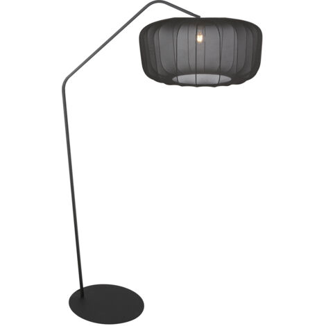 Anne Lighting - lámpara de pie - ZigZag - negro - metal textil -