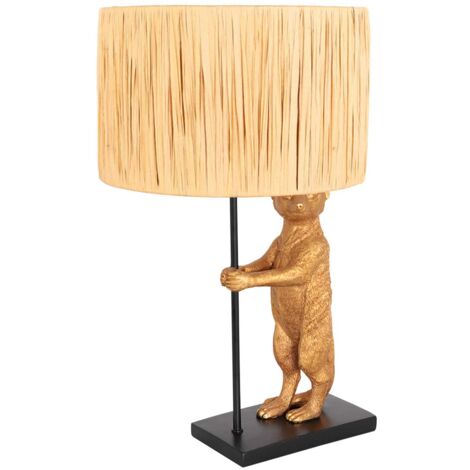 Anne Lighting - lampe de table - Animaux - noir - herbe plastique