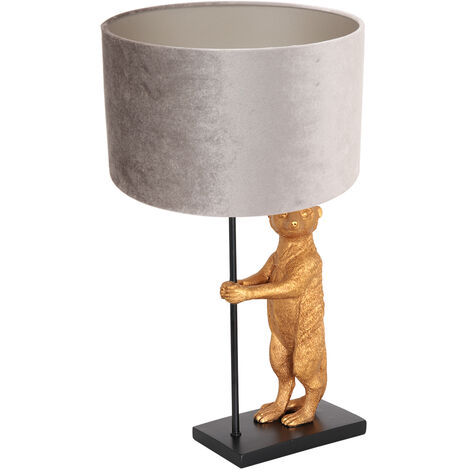 Anne Lighting - lampe de table - Animaux - noir - métal velours