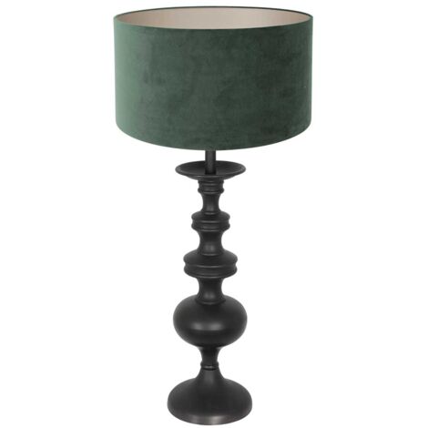 Anne Lighting - lampe de table - Lyons - noir - bois velours