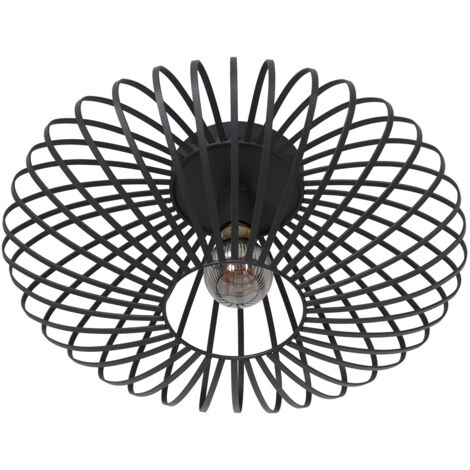 Anne Lighting - plafón - Dunbar - negro - metal - Ø 40cm - E27 -