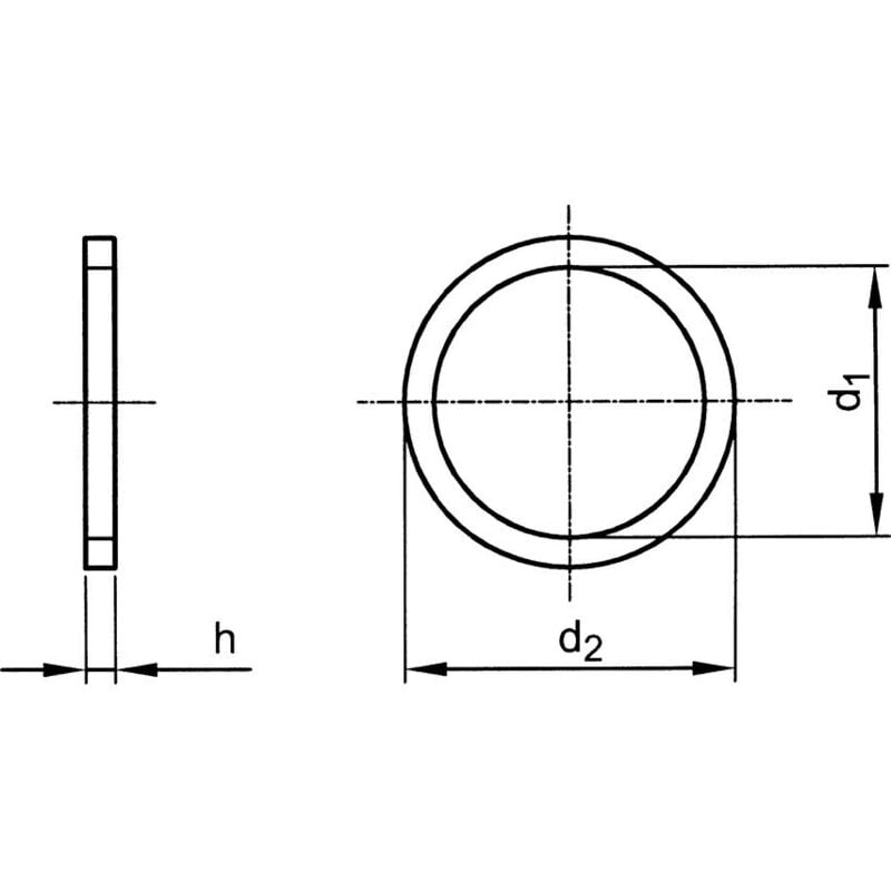 Qualfast 36X42X2.0MM Copper Sealing Ring Annealed DIN 7603A- you get 5