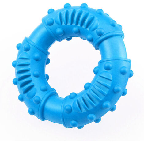 Anneau à Macher,Jouets pour Chiens à Mâcher pour Chiens Agressifs,Jouets pour Caoutchouc Naturel Indestructibles pour Petits, Moyens, Mâcher, Chasser et Récupérer (Bleu)