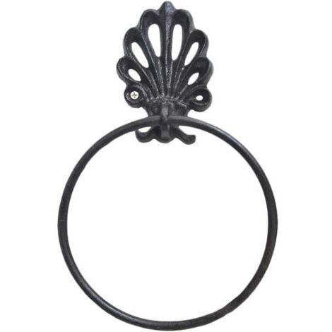 Anneau à Serviette Rétro en Fer Forgé Porte-Serviette Porte-Serviette en Papier Porte-Serviette De Toilette Suspendu Serviette Cintre Salle De Bains Montage Mural Accessoires