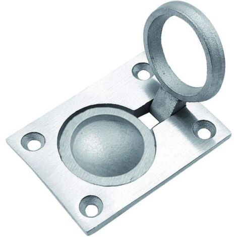Anneau Affleurant Poignée de Tirage Hatch En acier Inoxydable Lifter Flush Hatch Pull Poignée Cachée Poignée Encastrée pour Bateaux Marine Yacht Floor Lifter Cabinet Bouton 48x38mm (avec Vis)