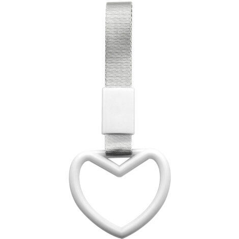 Anneau Coeur Train Bus Poignée Dragonne Drift Charm Strap Drift, Blanc
