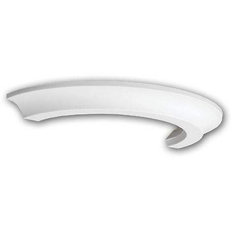 PROFHOME DECOR Anneau de demi-colonne Profhome 115200 Colonne Élement décorative style Néo-Classicisme blanc