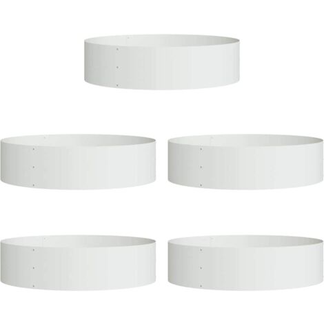 Anneau de jardinière 5 pcs  Bac à fleurs Blanc 80 x 80 x 20 cm