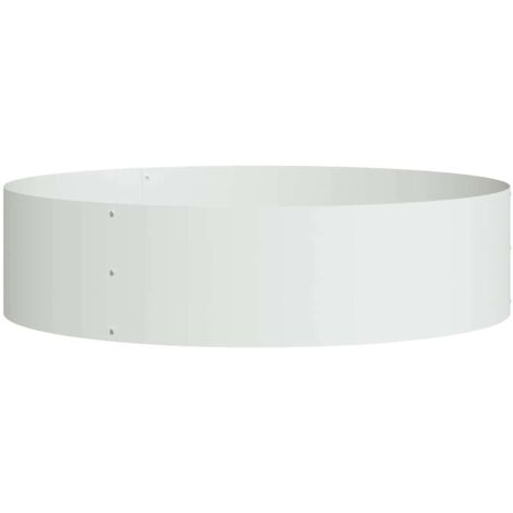 Anneau de Jardinière  Bac à fleurs Blanc 80 x 80 x 20 cm Acier laminé à froid