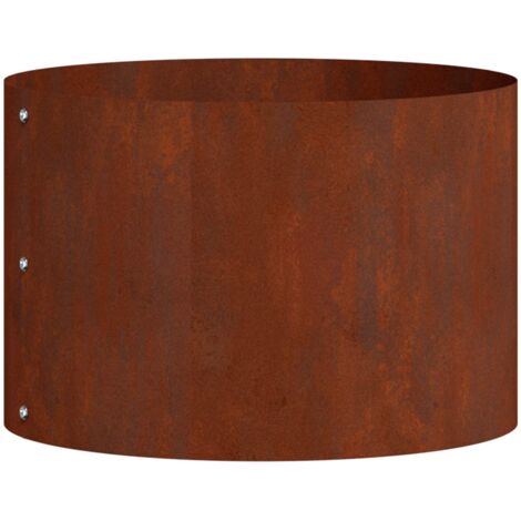 Anneau de Jardinière  Bac à fleurs Marron 30 x 30 x 20 cm Acier patiné