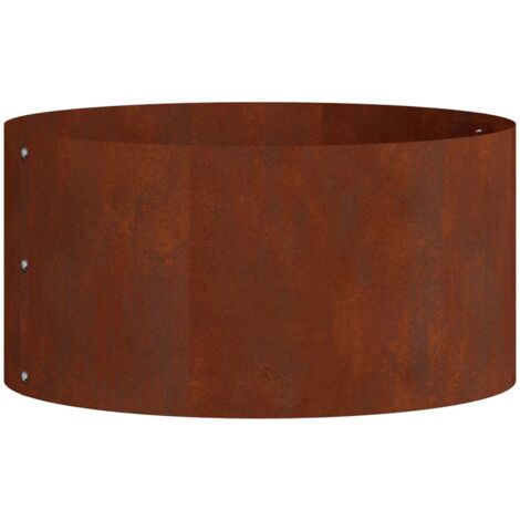 Anneau de Jardinière  Bac à fleurs Marron 40 x 40 x 20 cm Acier patiné
