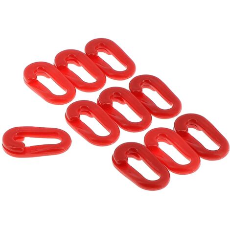 Anneau de jonction rouge Diam 7 mm par 10 pour chaîne de balisage - Wilmart