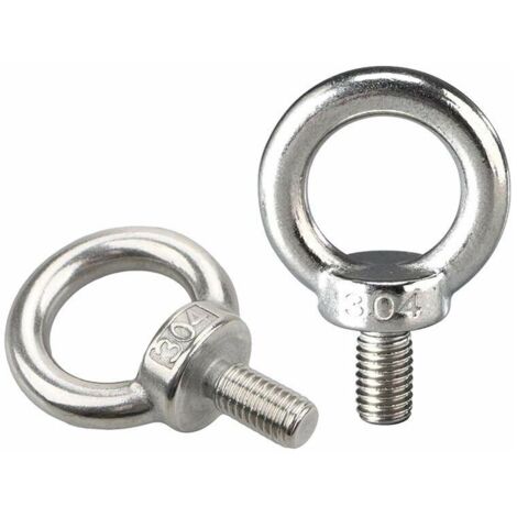 Anneau de levage boulon à œil vis à filetage mâle en acier inoxydable de levage Boulons à oeil Bricolage Construction Matériel de construction Terrasses de poids marin boulons M611-10PCS