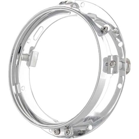 Anneau de montage rond de 17,8 cm pour phare de moto/Street Glide (17,8 cm, argent)