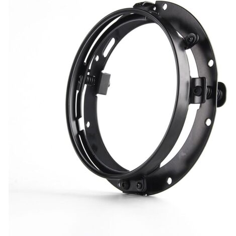Anneau de montage rond de 17,8 cm pour phare de moto/Street Glide (17,8 cm, noir)