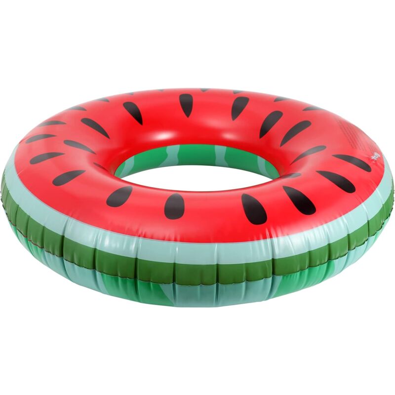 Anneau de Natation, Bouée de Piscine en pvc, Flotteur de Piscine Gonflable Rond en Forme de Pastèque, Jouet de Piscine Gonflable la Plage d'Été