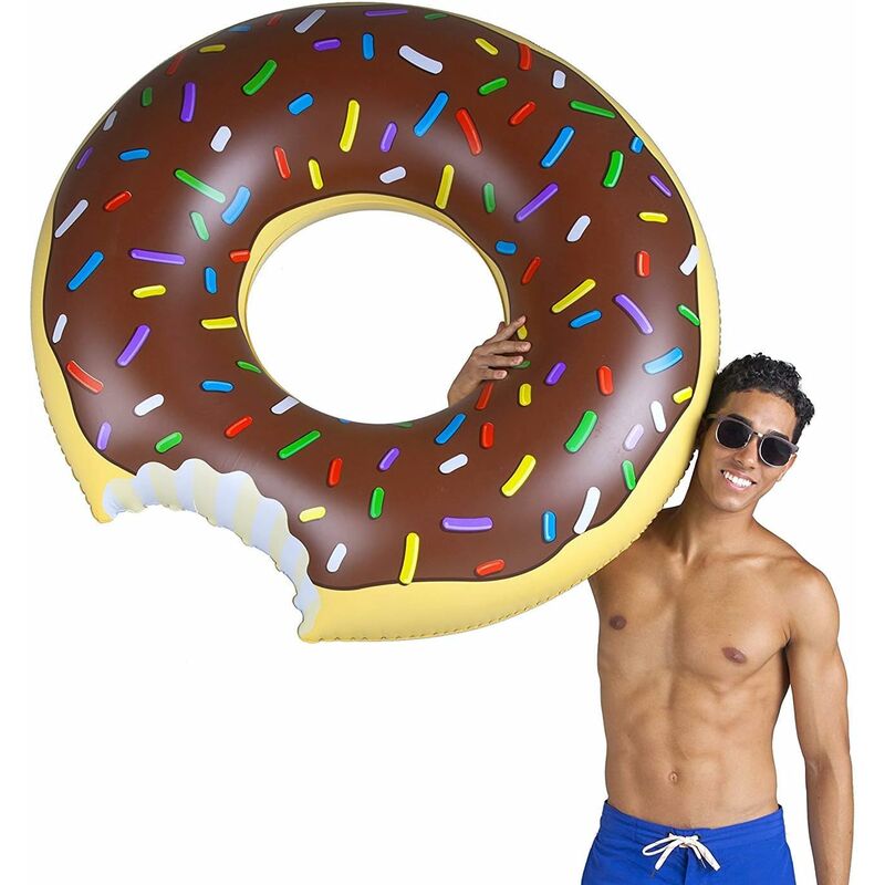 Fei Yu - Anneau de Natation, Bouée Gonflable Marron/Swim Ring/Gigantesque Bouée de Piscine en Forme de Donut pour Adultes et Enfants Bouée d'été Eau