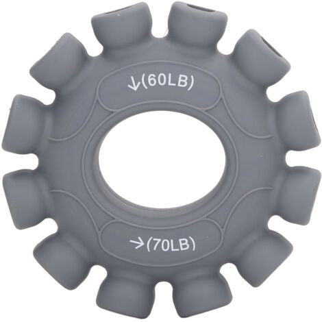 Anneau de renforcement de préhension en silicone pour exercices de doigts et avant-bras, entraînement escalade et musculation, gris (60-70LB)