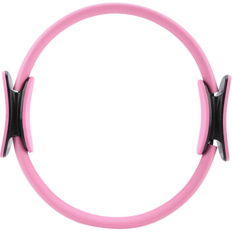Anneau de résistance Pilates 4 couleurs pour cuisses et jambes - Cercle fitness double prise rose