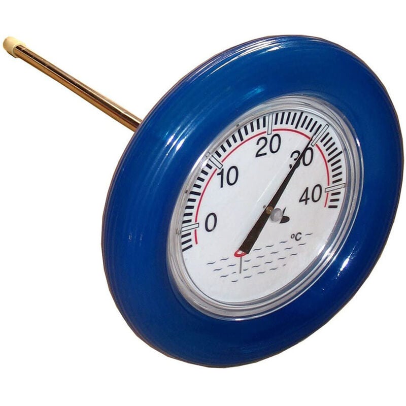 Anneau de Sauvetage Thermomètre Bleu,Thermomètre de piscine avec anneau flottant bleu