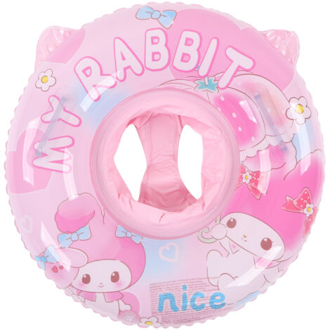 Anneau de siège flottant gonflable pour bébé avec poignées de sécurité - design mignon pour piscine, rose pour tout-petits et enfants