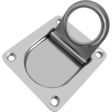 Anneau de traction carré en acier inoxydable 65Poignée de loquet de plancher 55, loquet de pont, accessoires de quincaillerie pour bateaux, camping-cars et yachts, poignée d'ouverture de trappe carrée