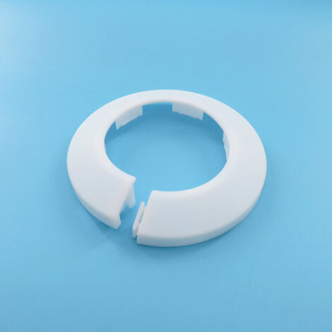 Anneau décoratif en PVC de 50 mm pour tuyaux de chauffage et d'évacuation, cache-tuyau de chauffage coupe-feu, bouchon rond en plastique